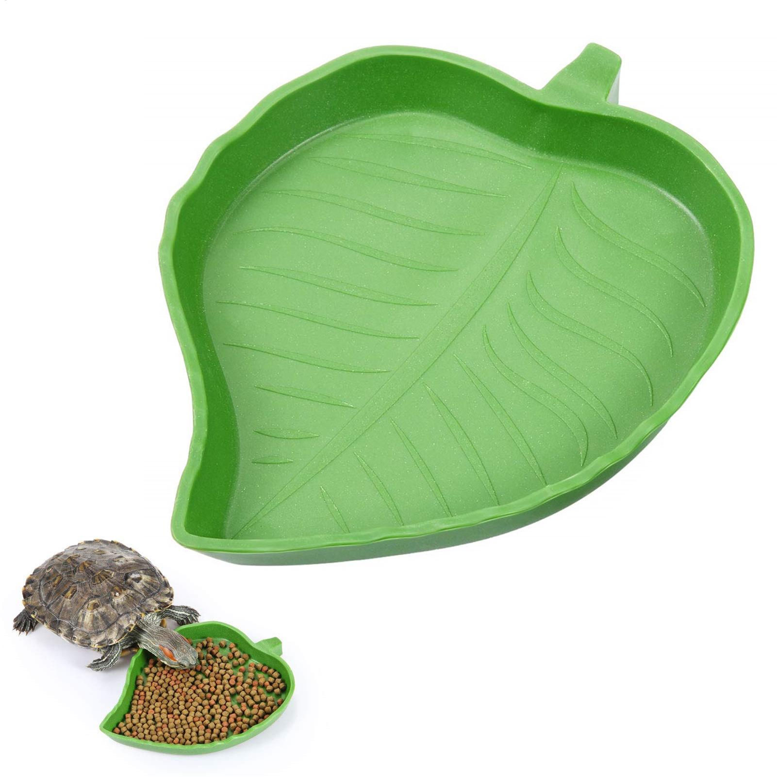 Water Dish Reptile - Turtle Feeding Bowl Reptile Feeder Amphibian