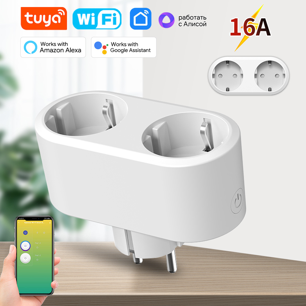 Timer Dual Outlet - WiFi Smart Plug Dual Outlet 16A