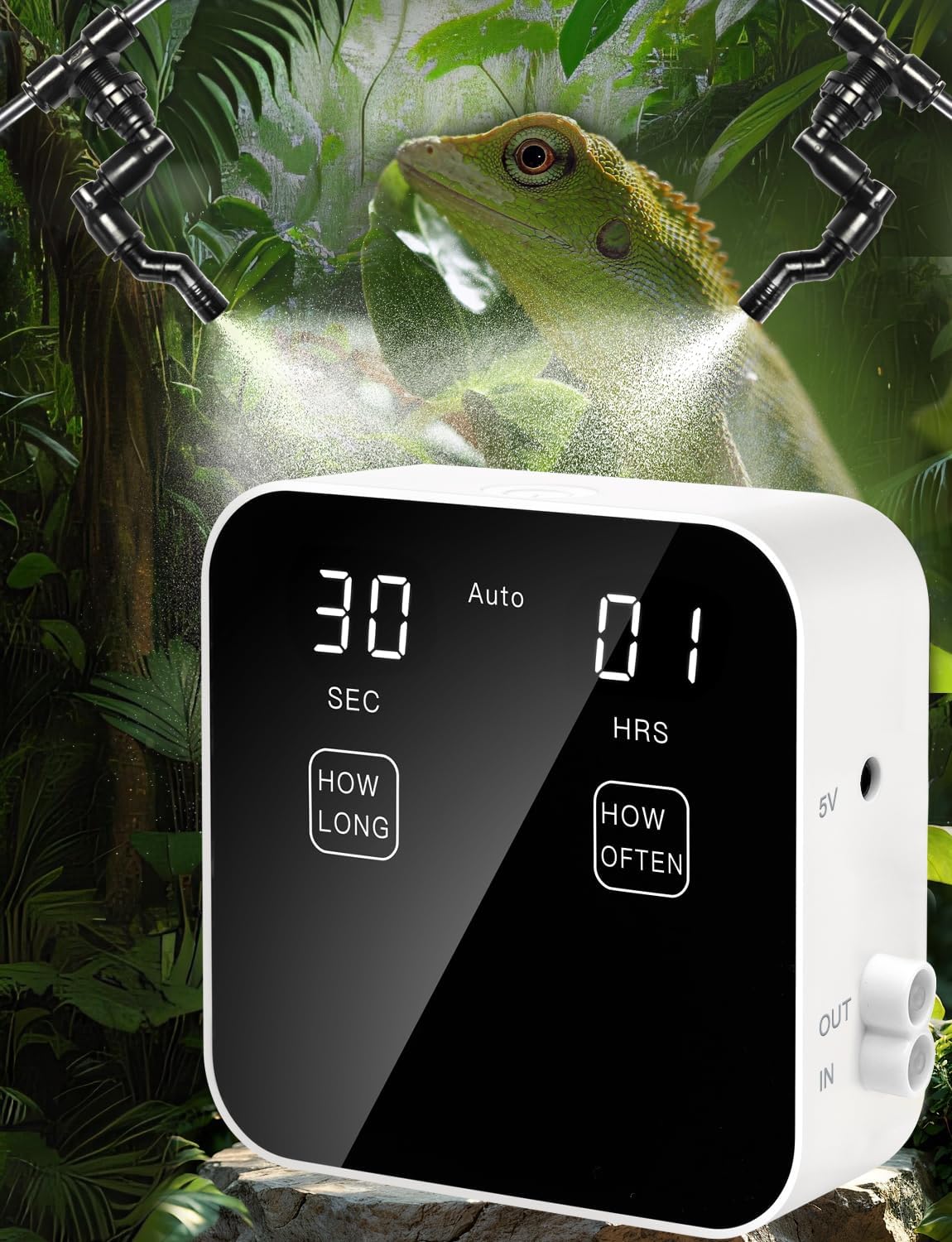 Misting Nozzle Reptile - Automatic Rainforest Timing Spray System Reptile