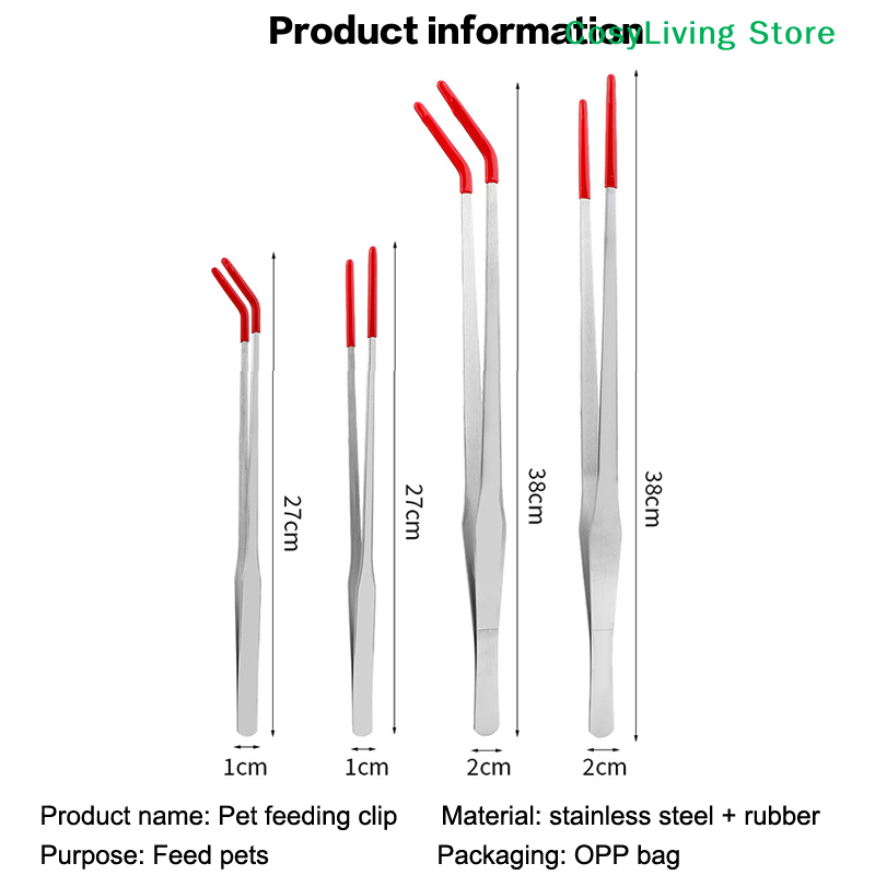 Reptile Feeding Tongs With Rub - Feeding Tong Stainless avis et prix