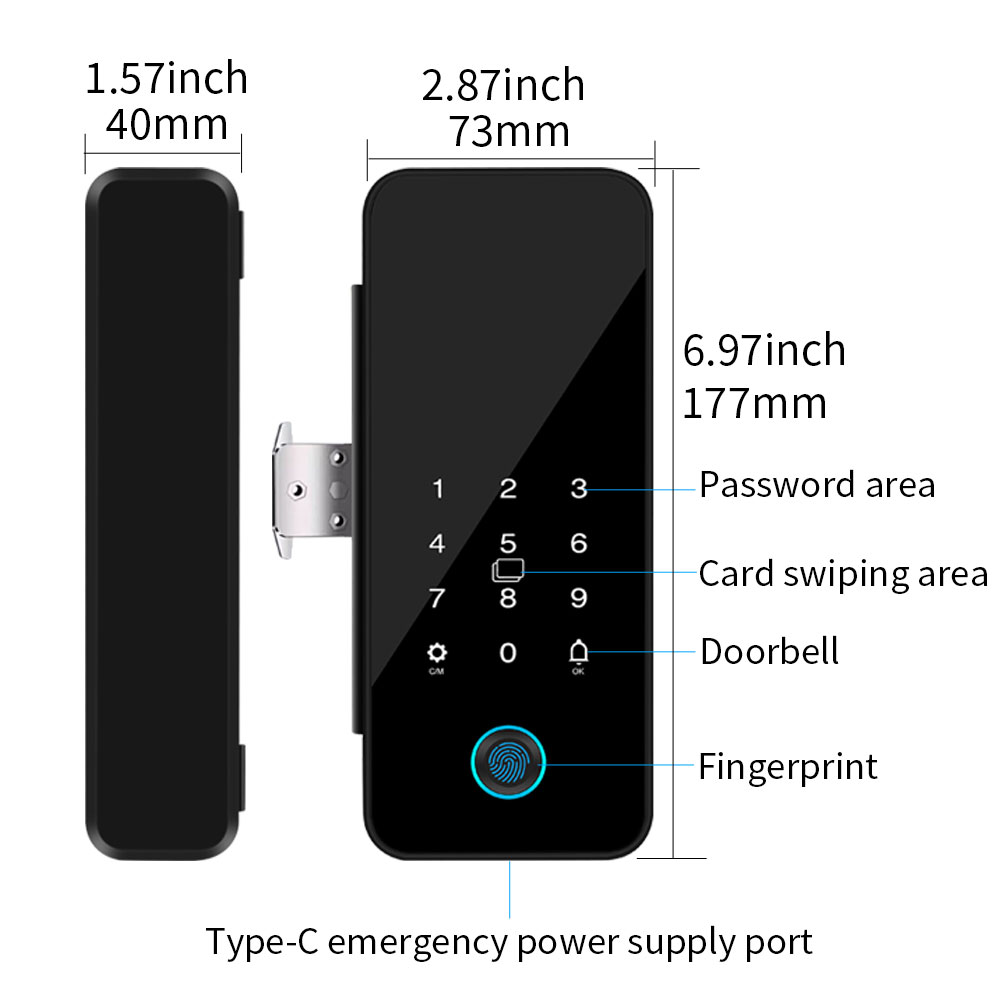 B16 Tuya APP Bluetooth Glass D - Glass Door Hinge avis et prix