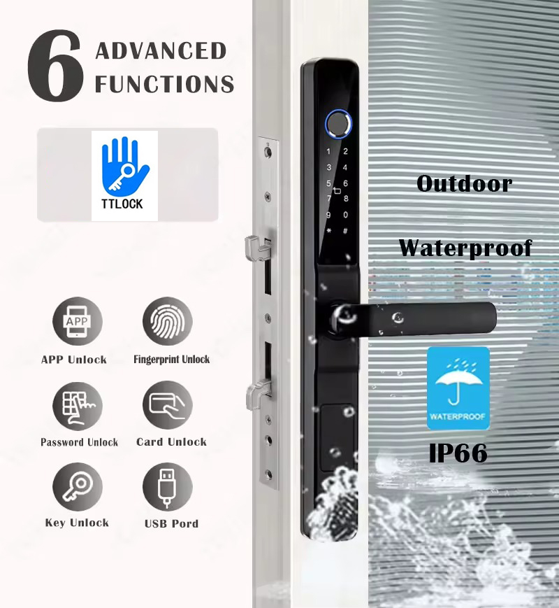 Waterproof Fingerprint Smart L - Glass Door Hinge avis et prix