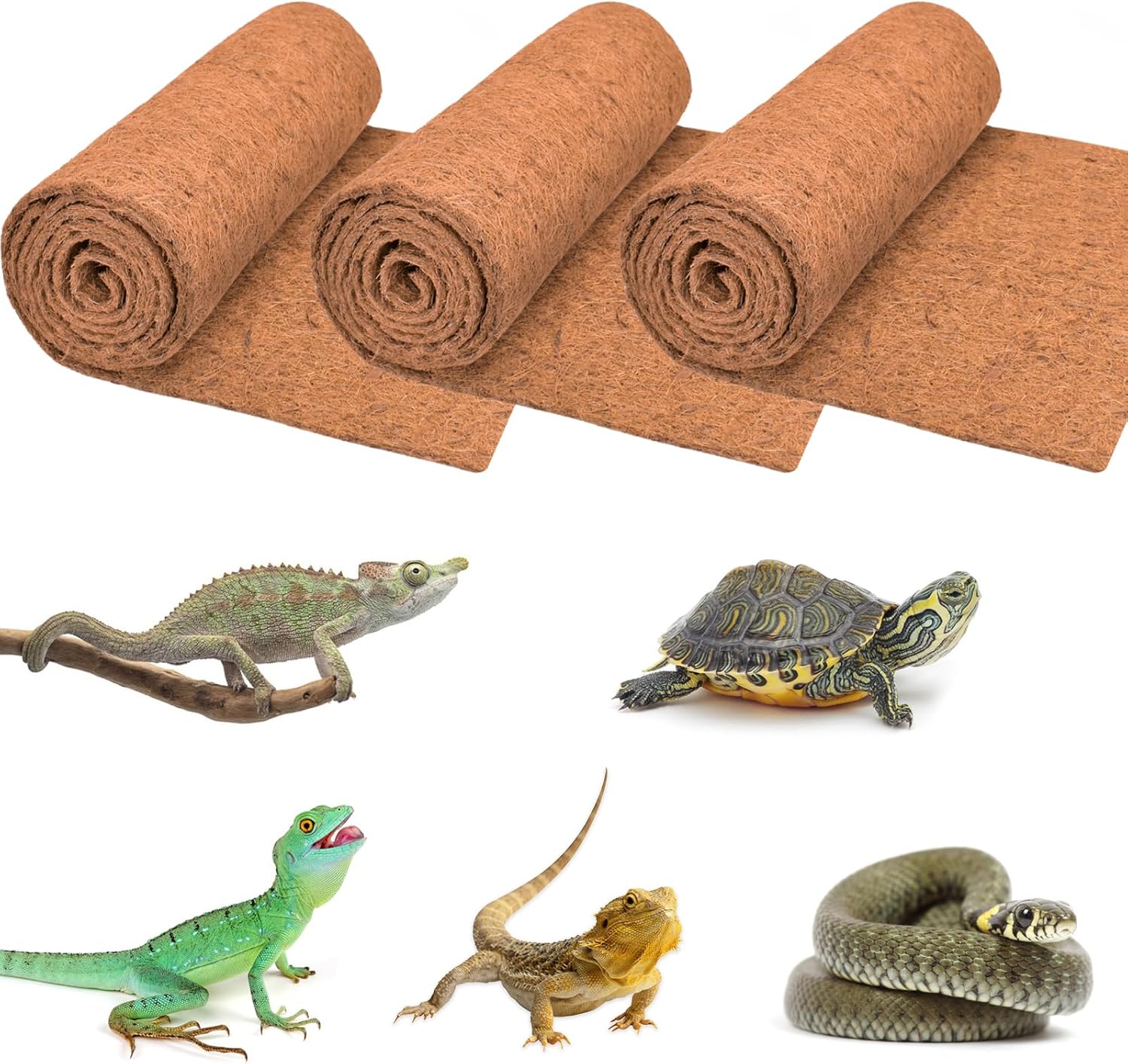 3 Rolls Reptile Carpet, 24x48i - Substrate Coconut Fiber avis et prix