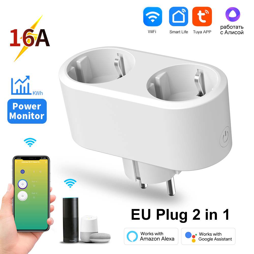 Tuya WiFi Dual Outlet 16A APP  - Timer Dual Outlet avis et prix