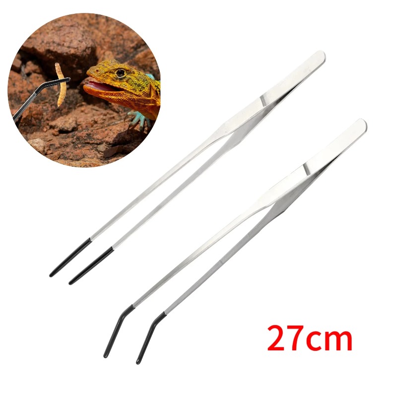 2pcs Bent Tip Tweezers For Cra - Feeding Tong Stainless avis et prix