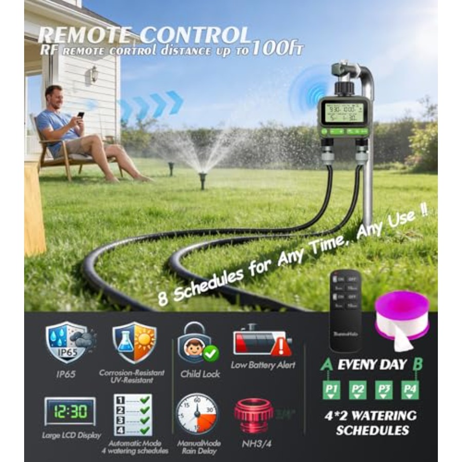 Smart Sprinkler Timer for Lawn - Timer Dual Outlet avis et prix
