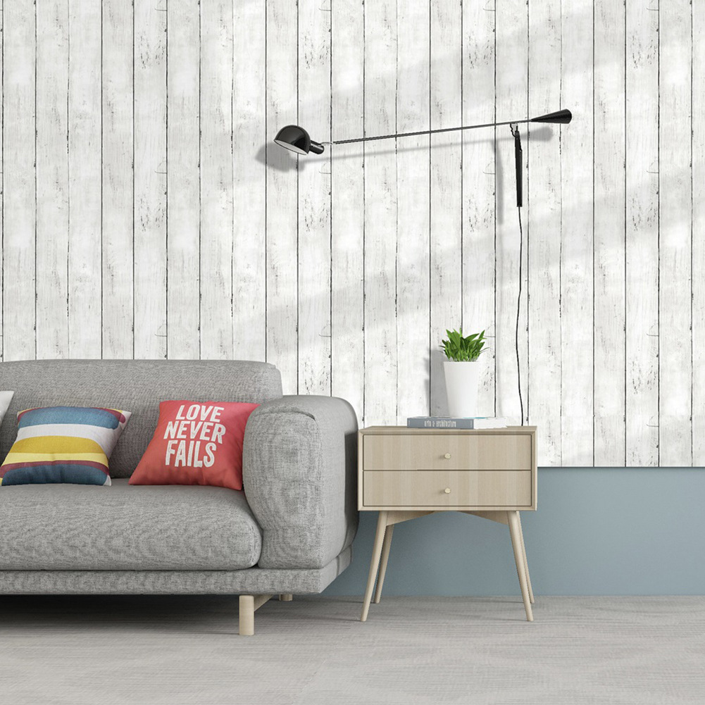 Retro White Wallpaper Wooden P - Pvc Panel Background avis et prix