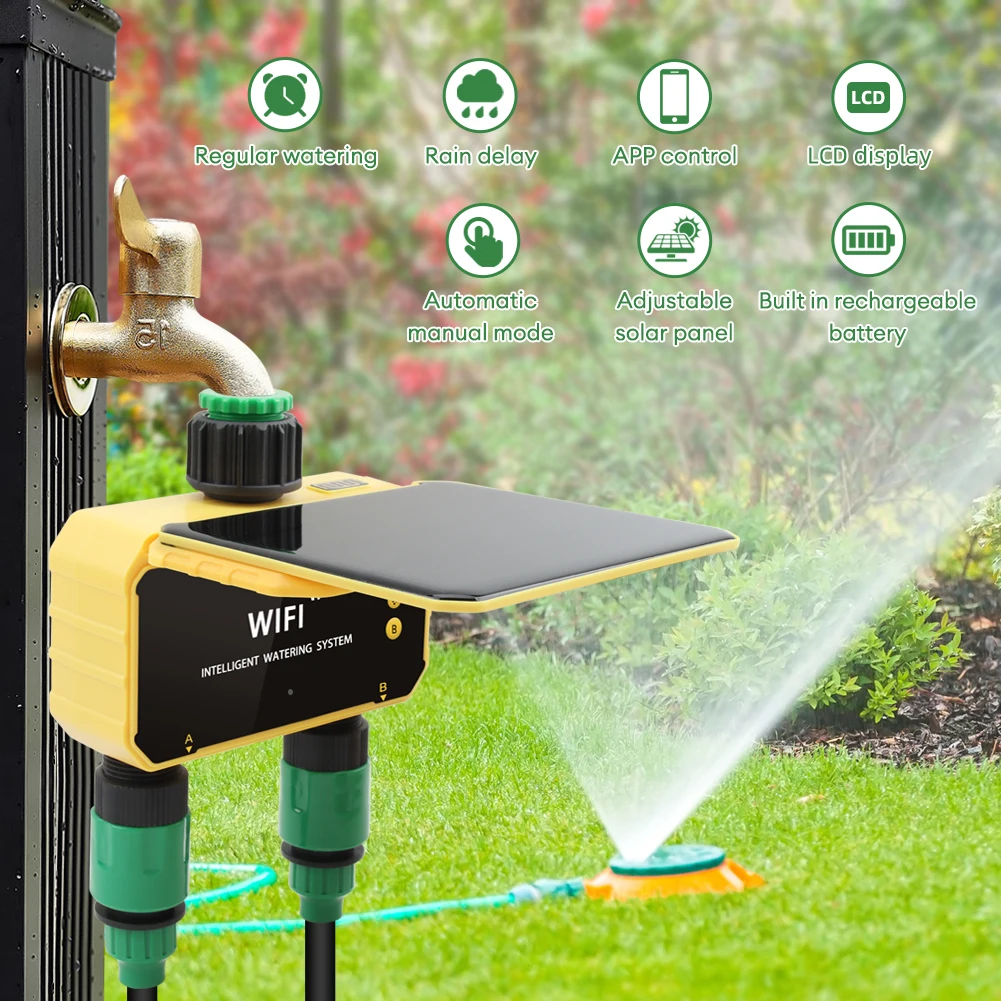 WiFi Solar Timer Dual Water Va - Timer Dual Outlet avis et prix