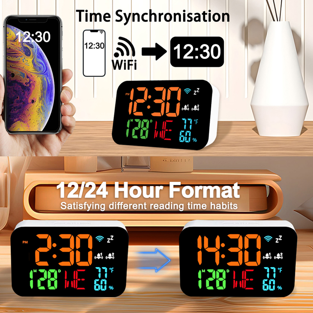 Tuya WiFi Desktop Clock Calend - Digital Hygrometer Probe avis et prix