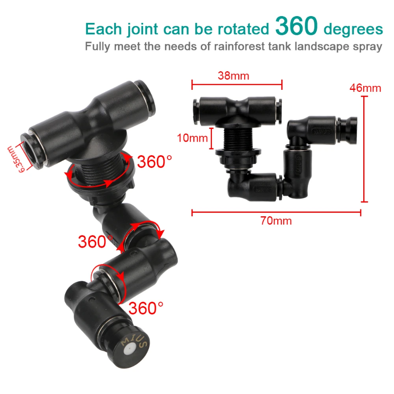 360° Adjustable Spray Nozzle S - Misting Nozzle Reptile avis et prix