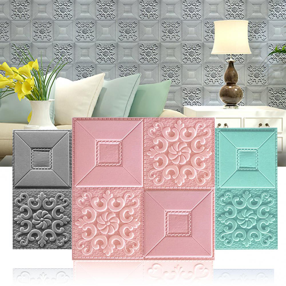 10pcs 3D Tile Brick Wall Stick - Pvc Panel Background avis et prix