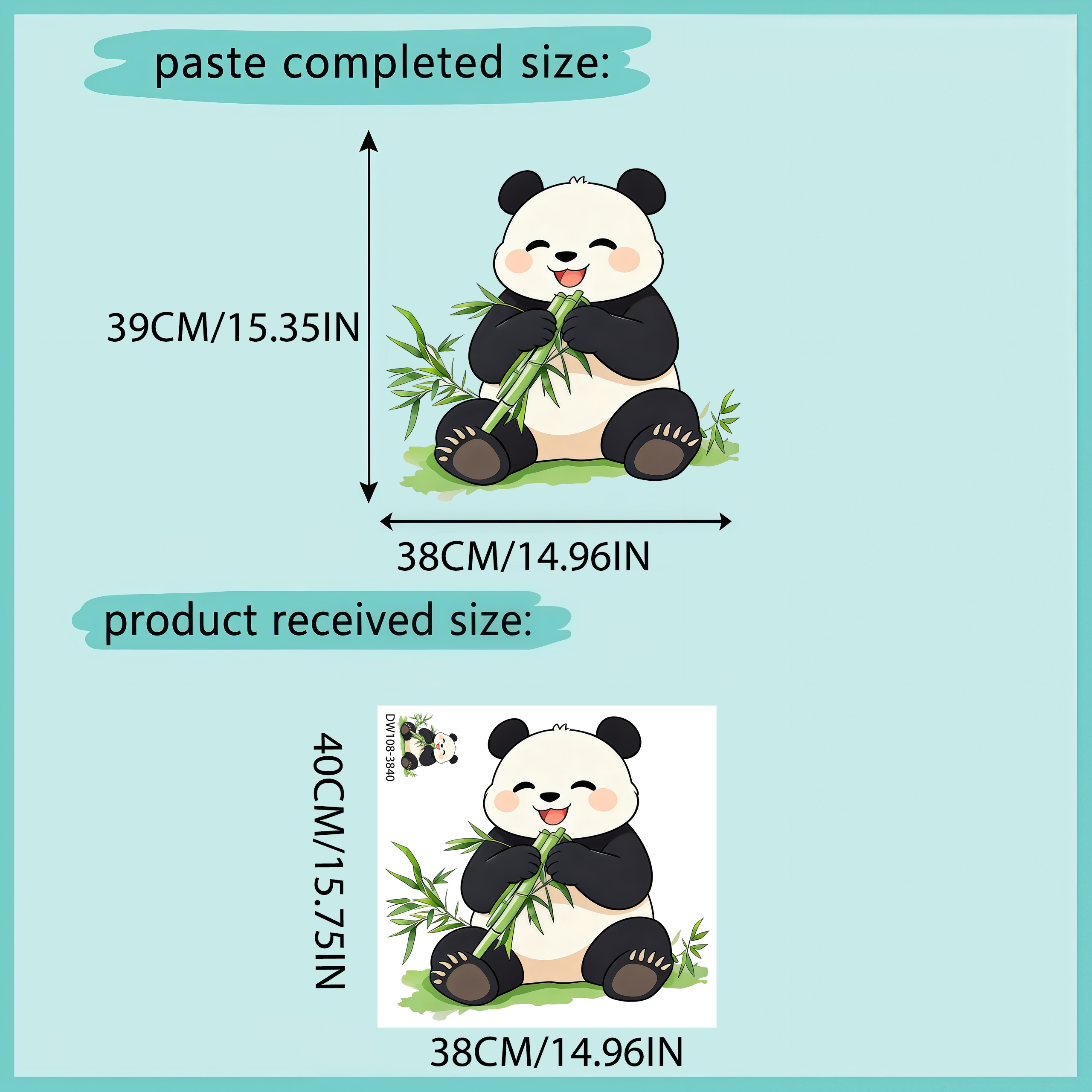 Bamboo And Panda Wall Decals S - Pvc Panel Background avis et prix