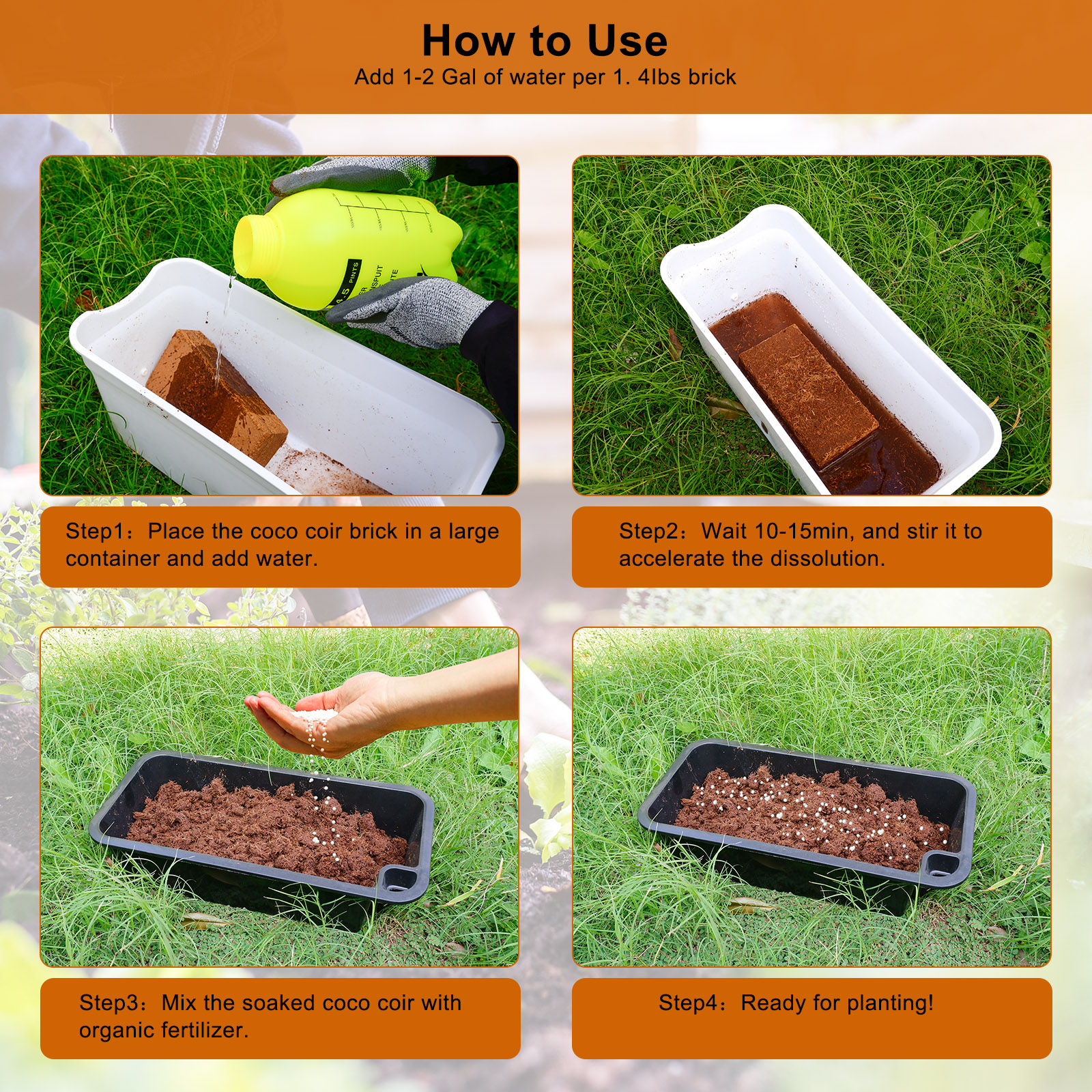 1 Pack Premium Coco Coir Brick - Substrate Coconut Fiber avis et prix