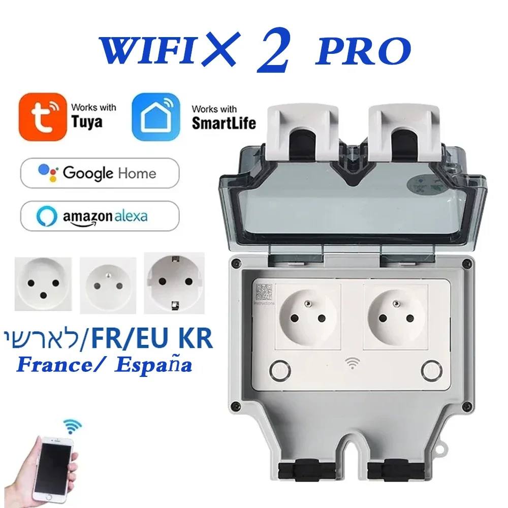 Tuya Waterproof Electrical Wal - Timer Dual Outlet avis et prix