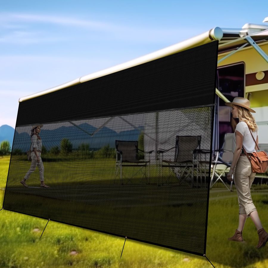 Awning Shade Screen with Zippe - Screen Top Mesh avis et prix