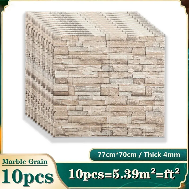 10PCS Self Adhesive 3D Brick W - Pvc Panel Background avis et prix