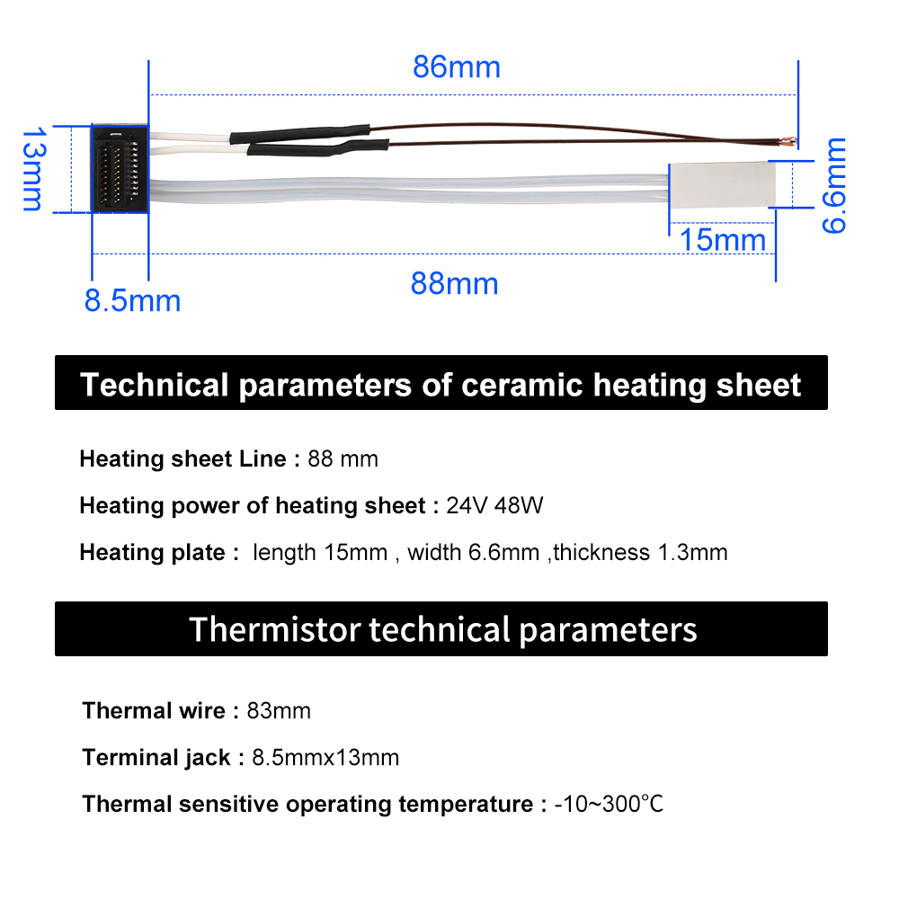 For Bambu Lab P1S P1P Thermist - Ceramic Heat Emitter avis et prix