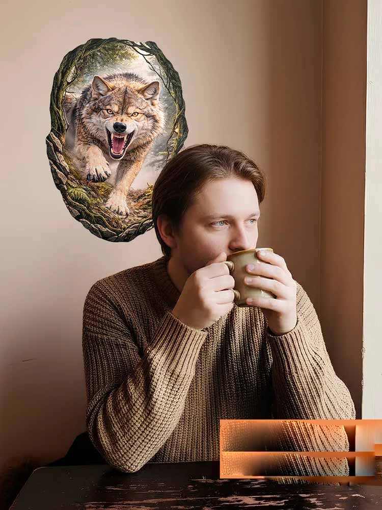 Wild Timberwolves Pattern Wall - Pvc Panel Background avis et prix