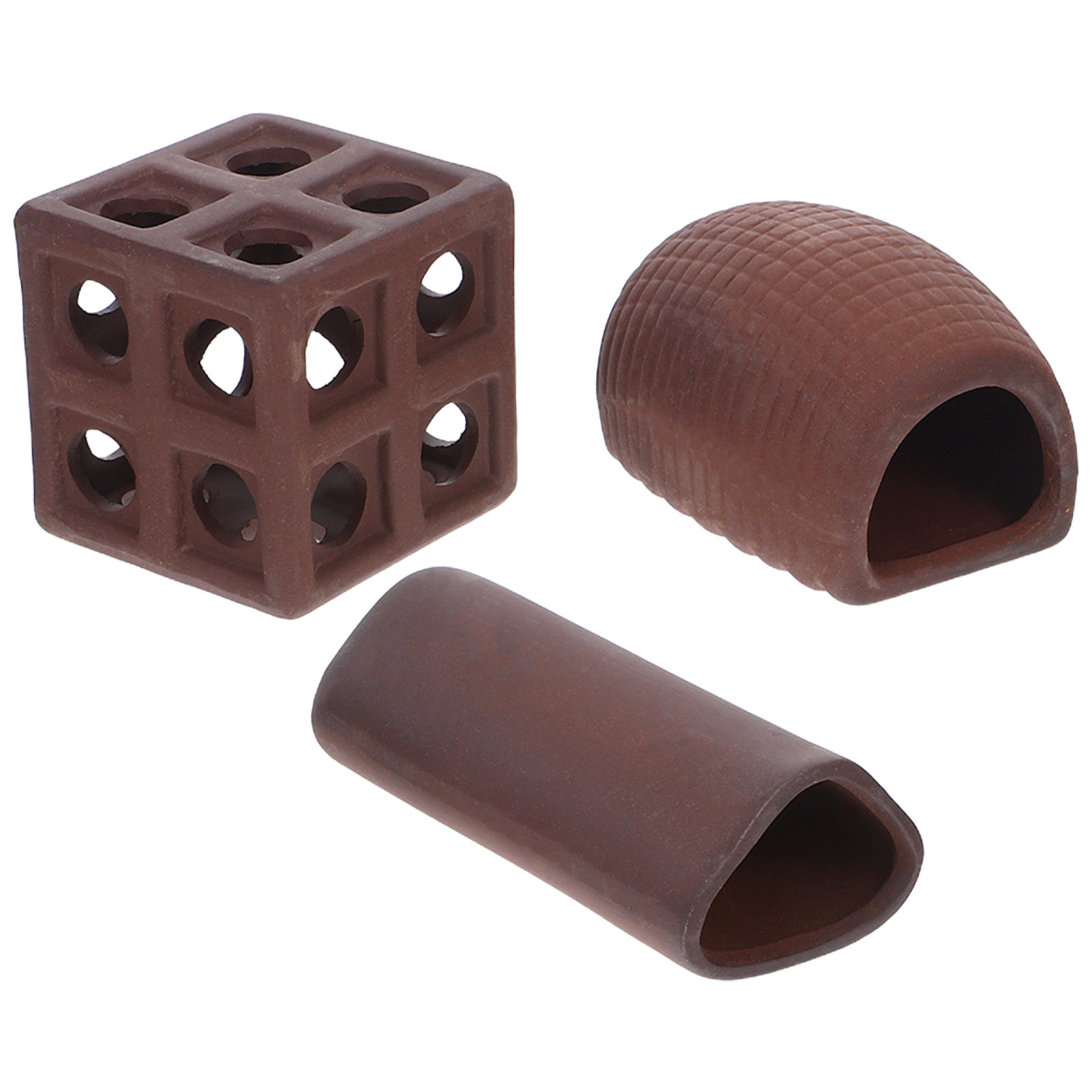 3Pcs Aquarium Decorative Rocke - Hide Cave Ceramic avis et prix