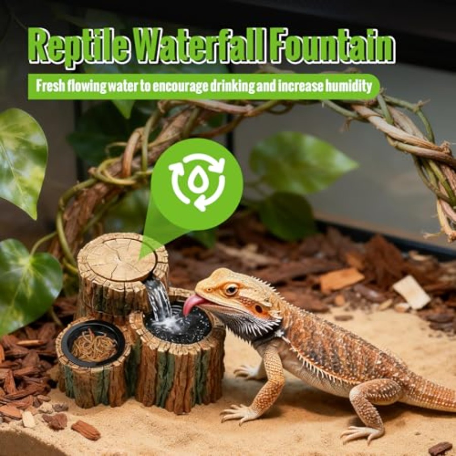 2 in 1 Reptile Water Fountain  - Water Dish Reptile avis et prix