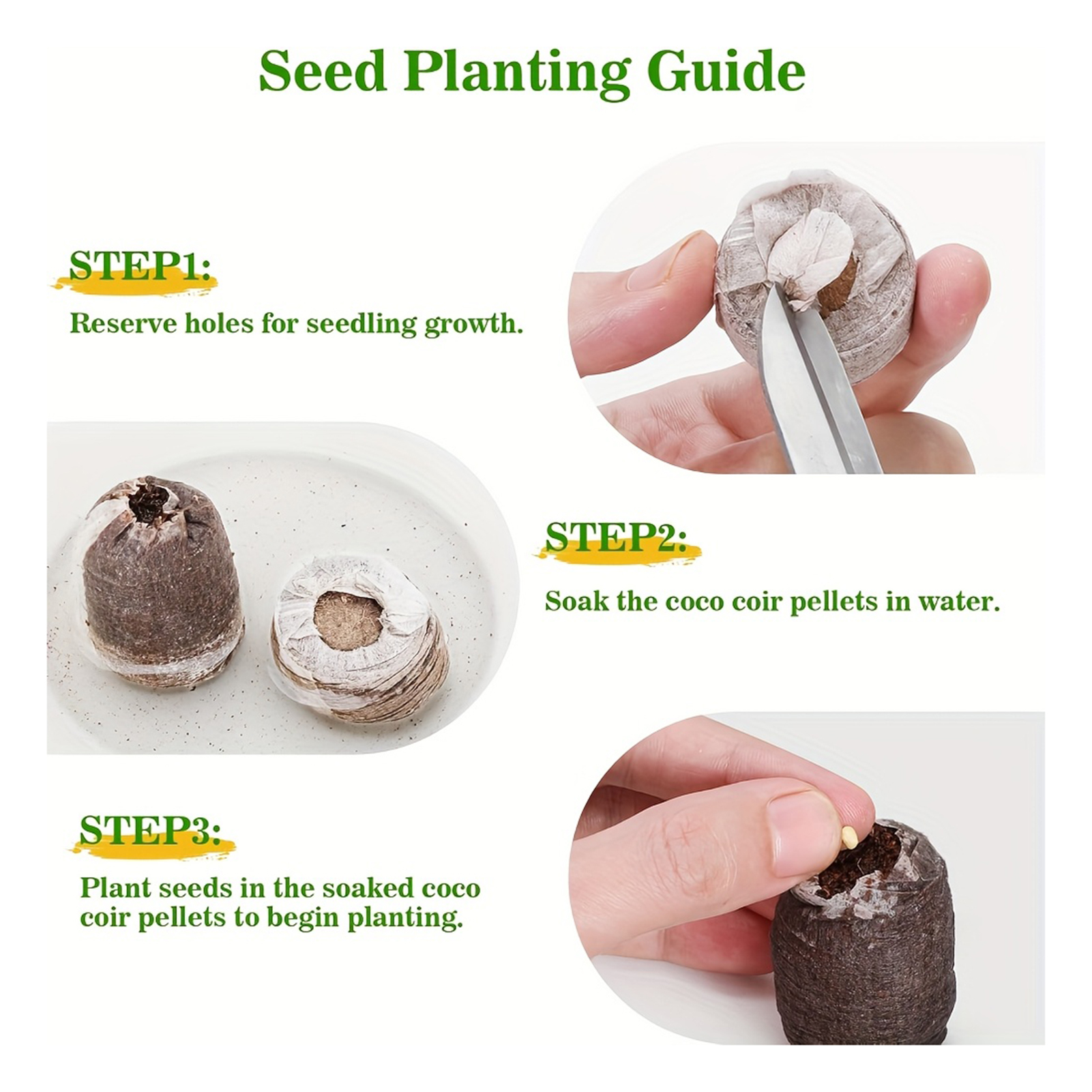 10/20/50pcs Plant Growth Bags  - Substrate Coconut Fiber avis et prix